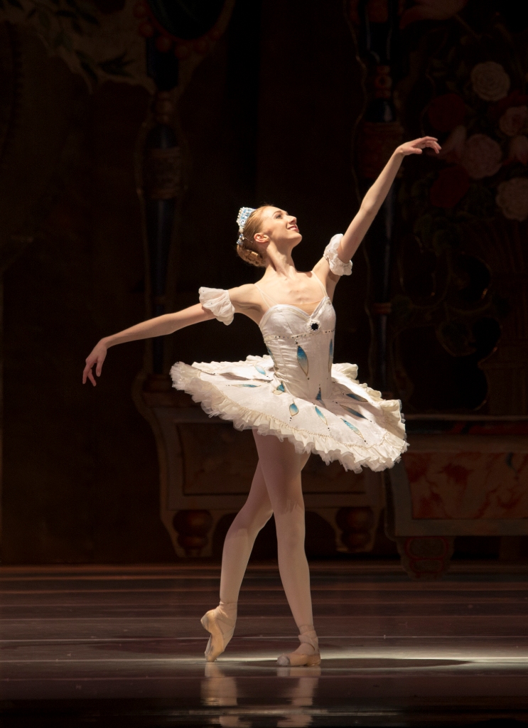 Melissa Abel onstage as Clara in The Nutcracker